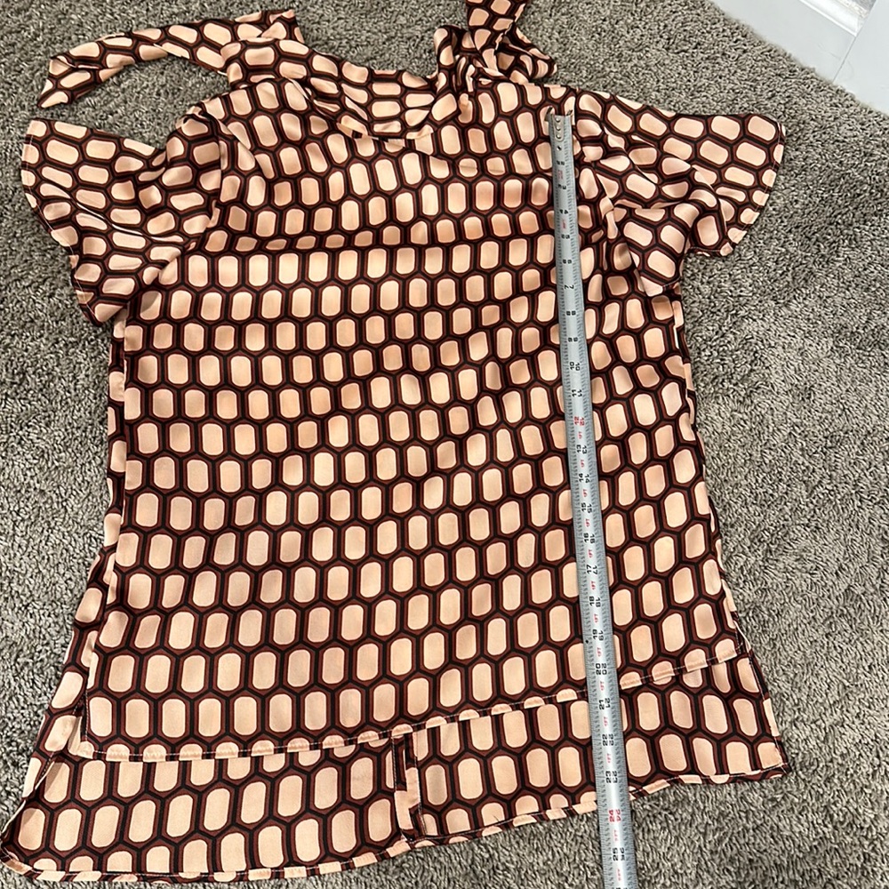 Zara silk geometric top size small NEW